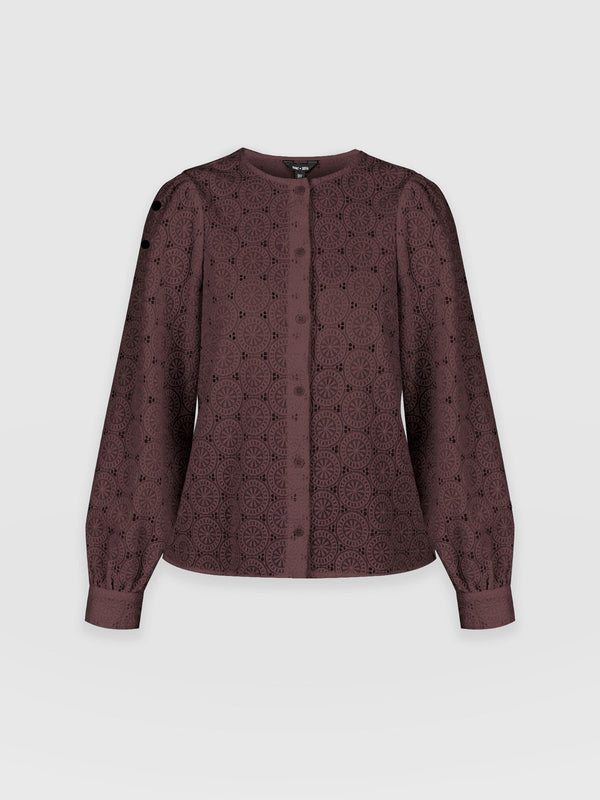 Tabitha Blouse - Maroon - Women's Blouses | Saint + Sofia® EU