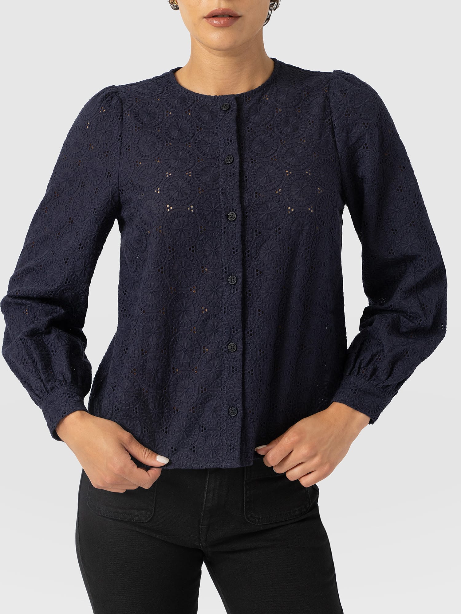 Tabitha Blouse - Navy - Women's Blouses | Saint and Sofia® EU