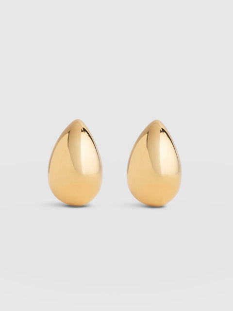 Teardrop Large Earrings - Gold - Women's Jewellers | Saint and Sofia® EU
