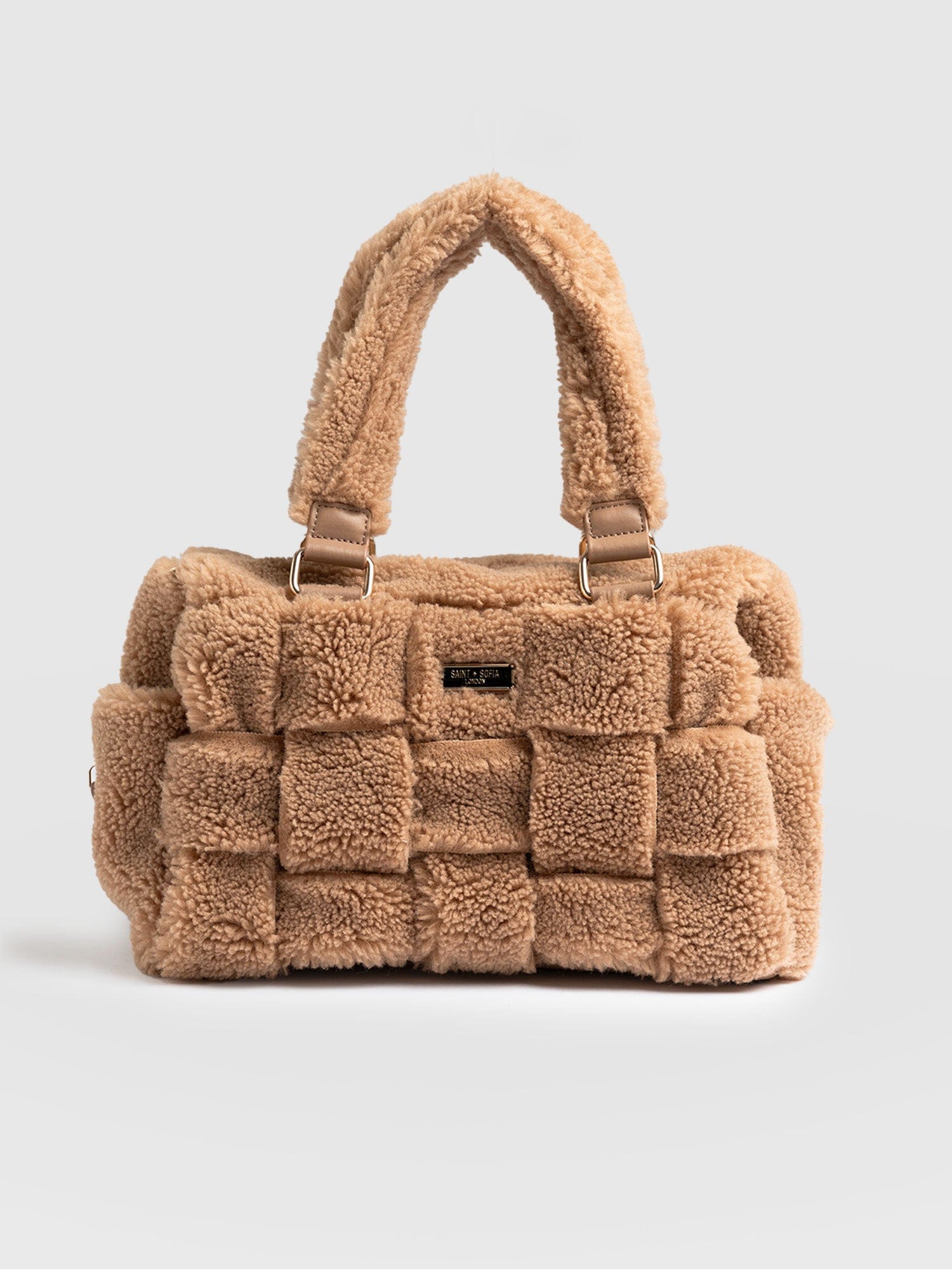 Teddy Woven Duffle Bag Caramel - Women's Bags | Saint + Sofia® EU