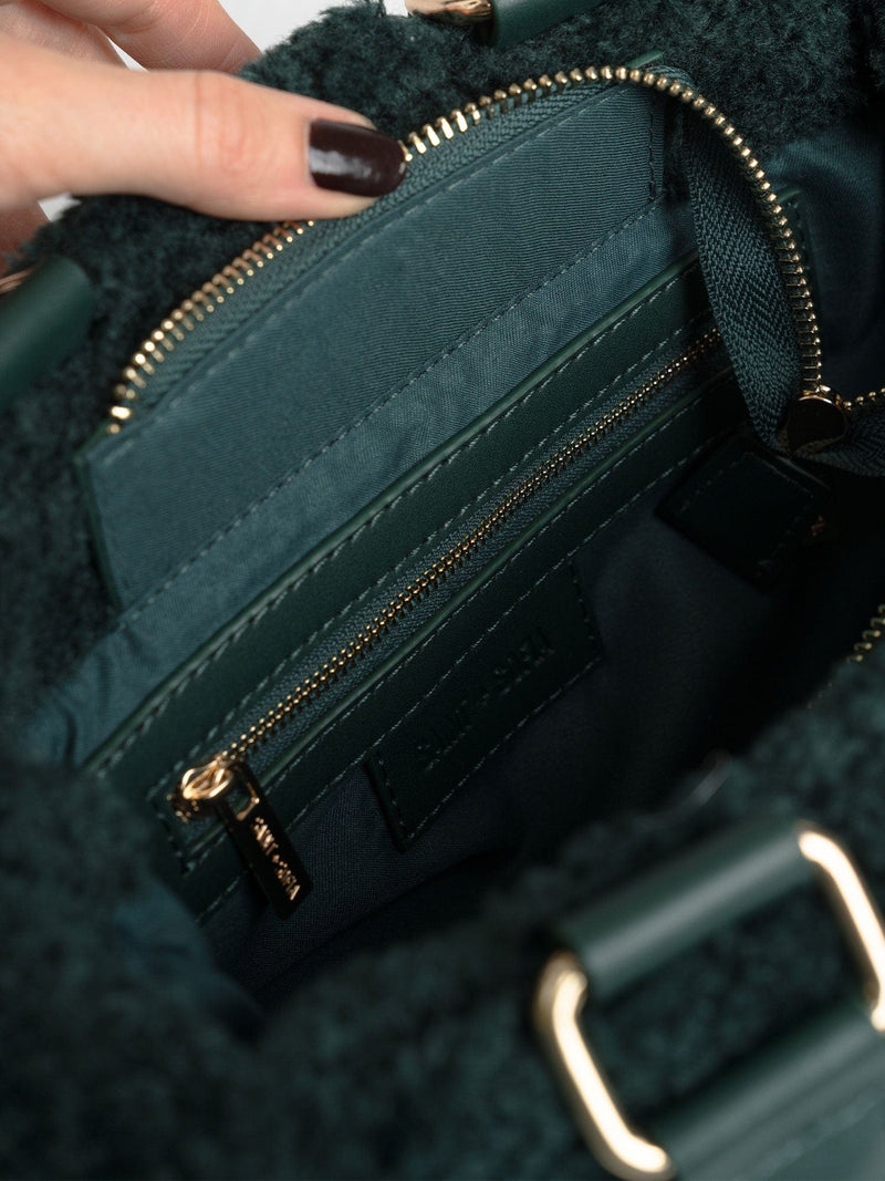 Teddy Woven Mini Penny Tote Bag Green - Women's Bags |  Saint + Sofia® EU