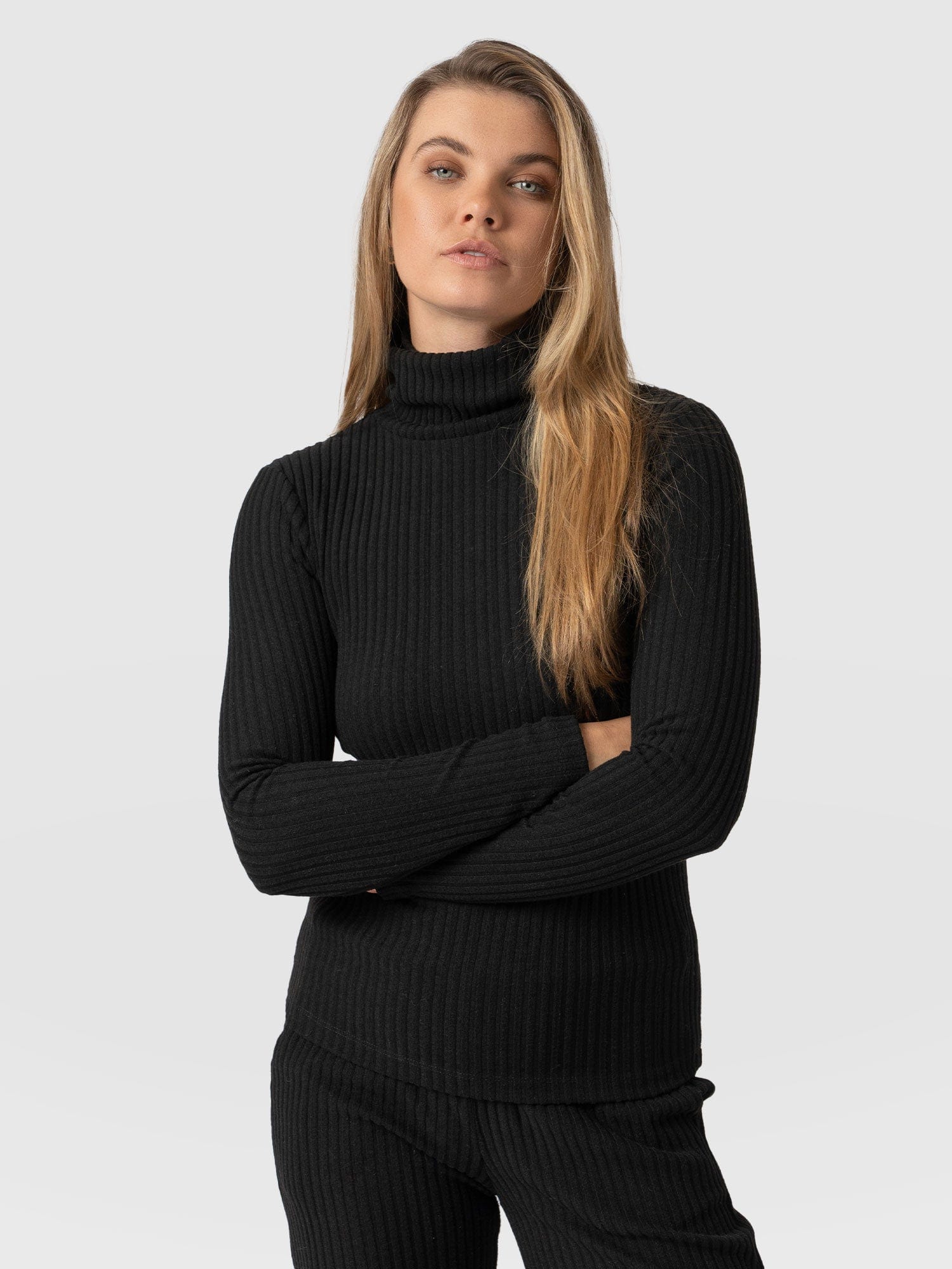 Tempest Roll Neck Black - Women's Top | Saint + Sofia® EU