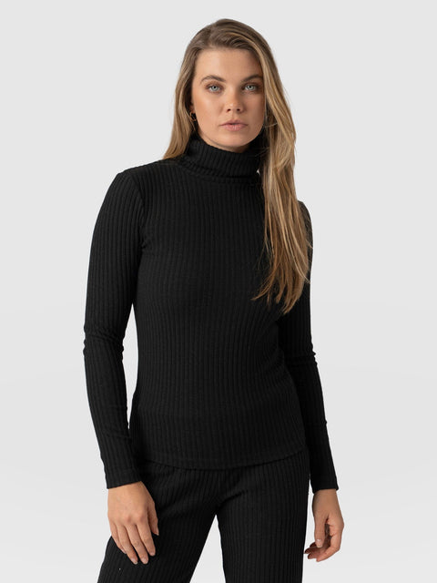 Tempest Roll Neck Black - Women's Tops | Saint + Sofia® EU