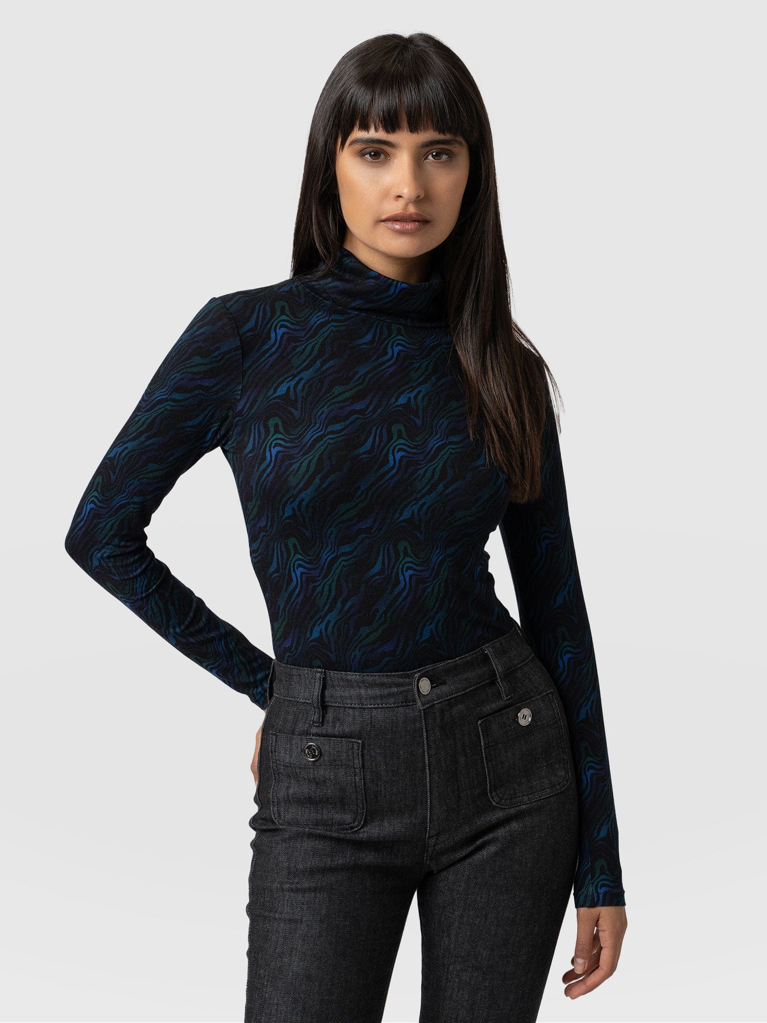 Tempest Rollneck Galactic Wave - Women's Tops | Saint + Sofia® UK