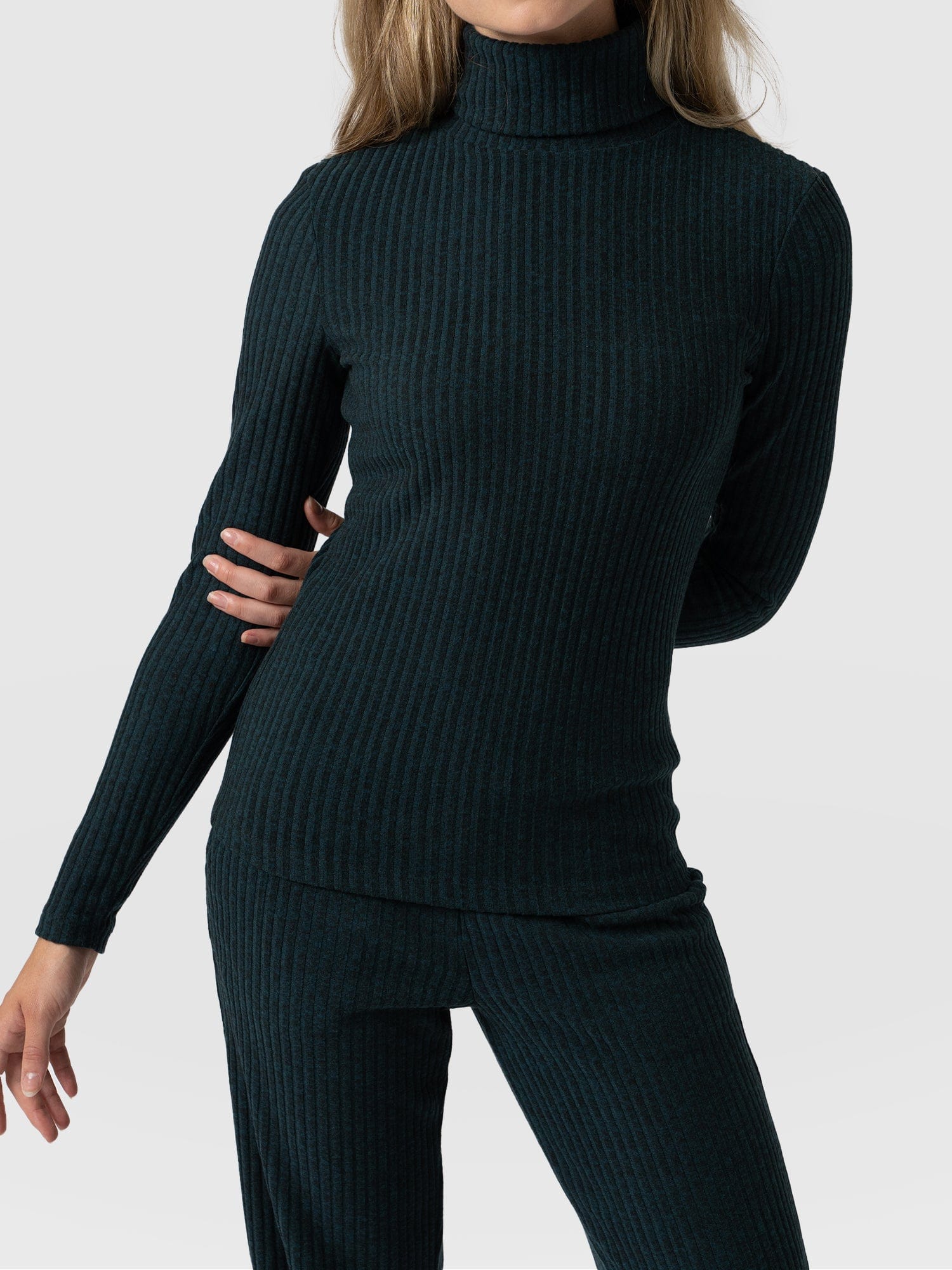 Tempest Rollneck Green - Women's Tops | Saint + Sofia® UK