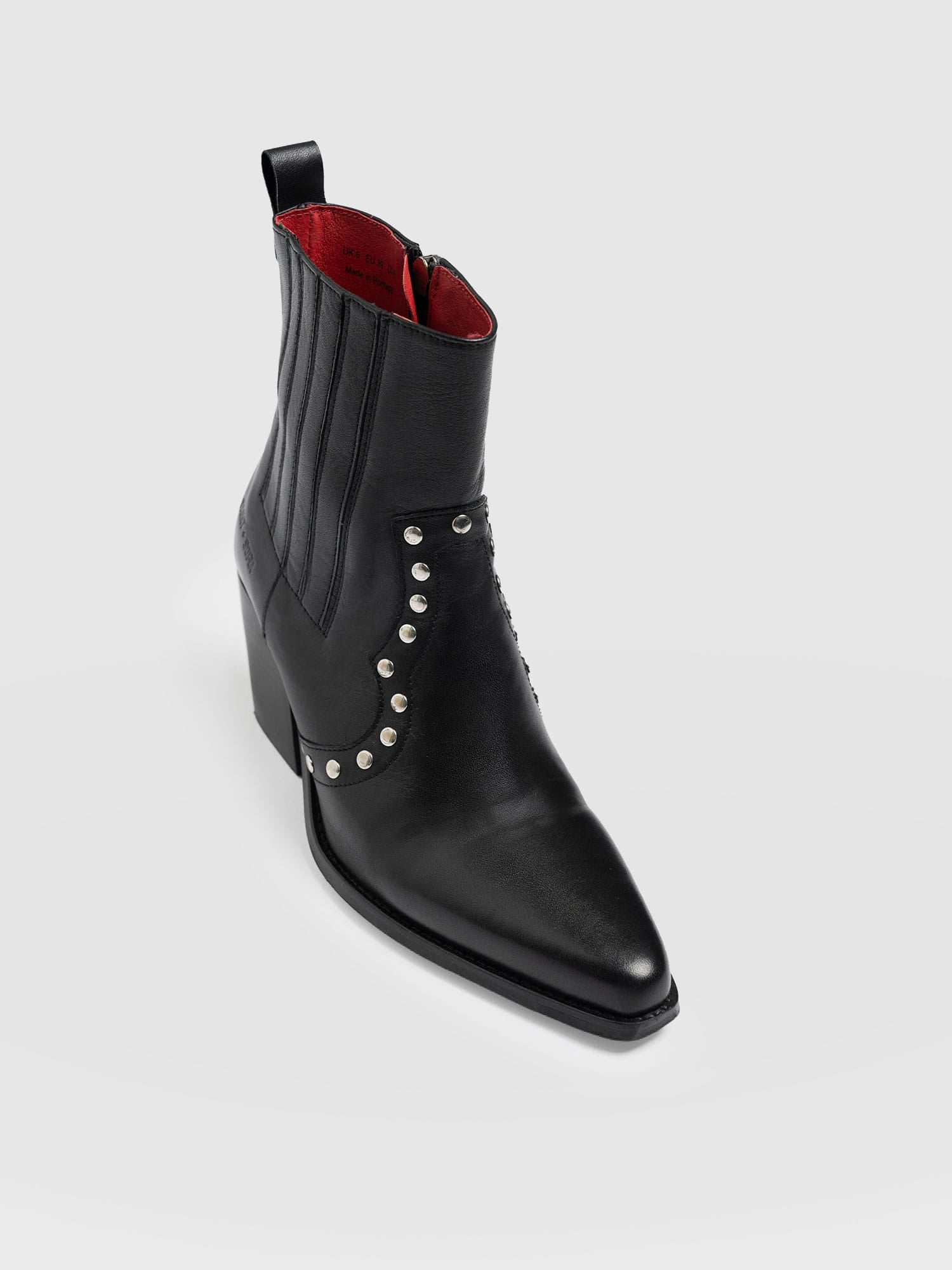 Texas Studded Boot Black - Women's Leather Boots | Saint + Sofia® EU