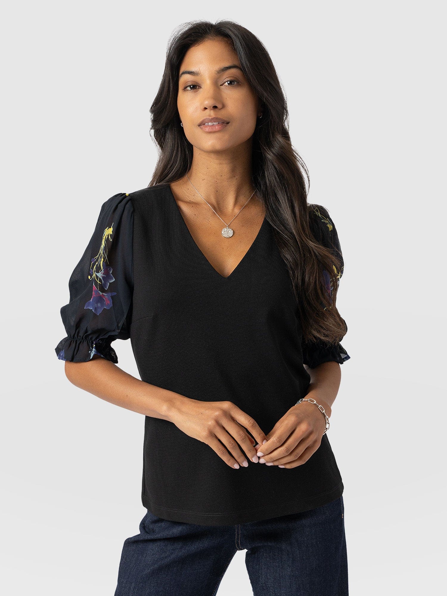 Tori Puff Sleeve Top - Blue Lily Gardens