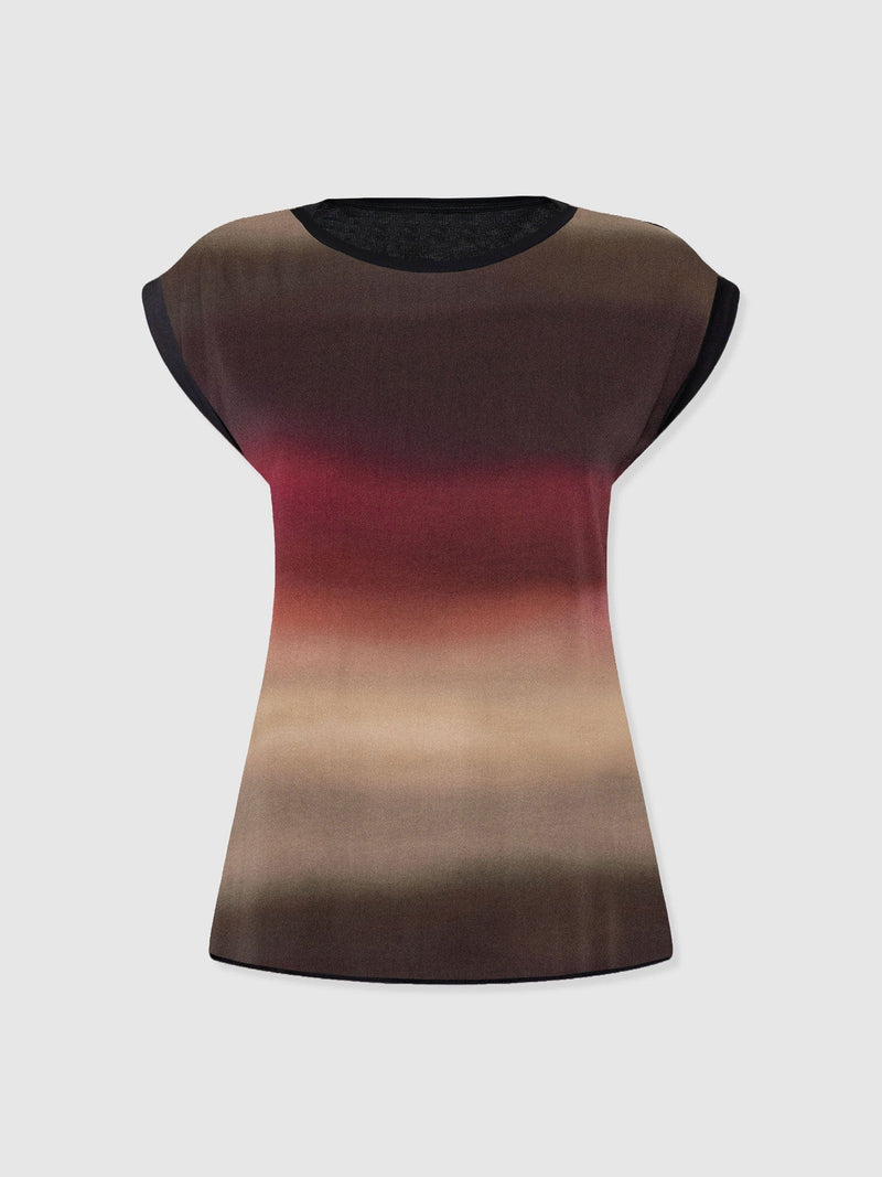 Turn Up Contrast Tee - Purple Gradient - Women's T-shirts | Saint + Sofia® EU