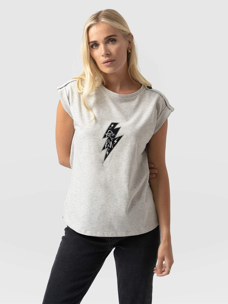 Turn-Up Tee Grey Rock - Women's T-Shirts | Saint + Sofia® EU