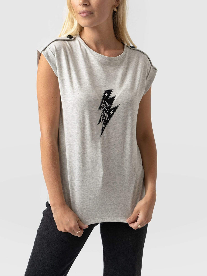 Turn-Up Tee Grey Rock - Women's T-Shirts | Saint + Sofia® EU