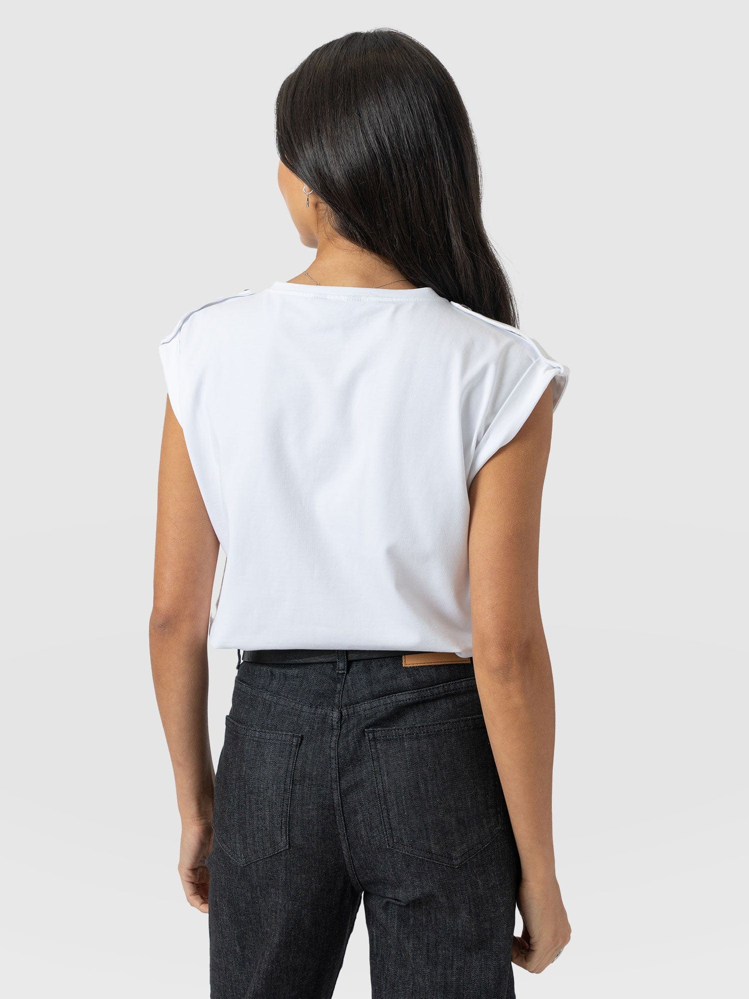 Turn Up Tee - White - Black Lightning Bolt - Women's T-shirts | Saint + Sofia? EU