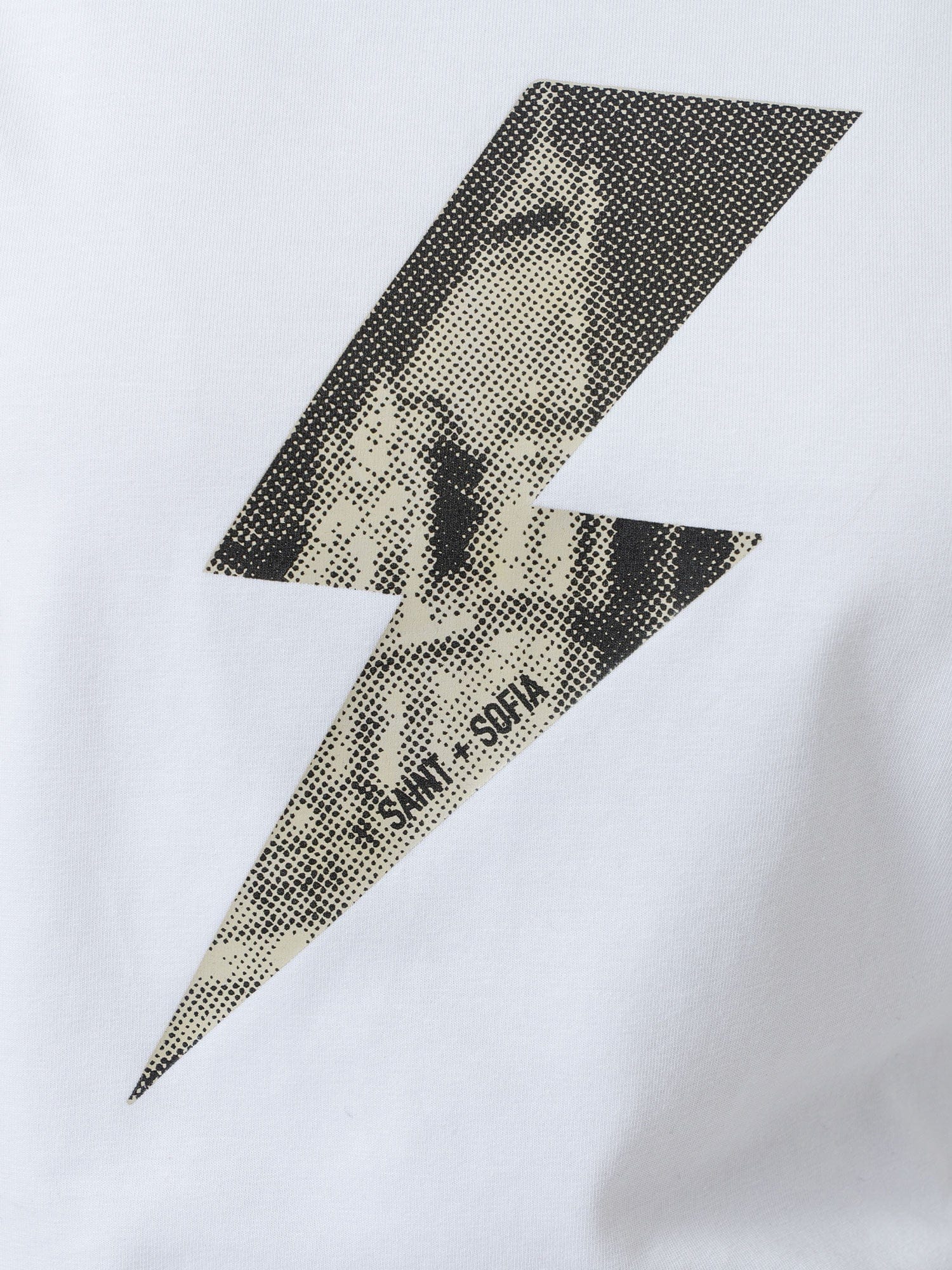 Turn Up Tee - White - Black Lightning Bolt - Women's T-shirts | Saint + Sofia? EU