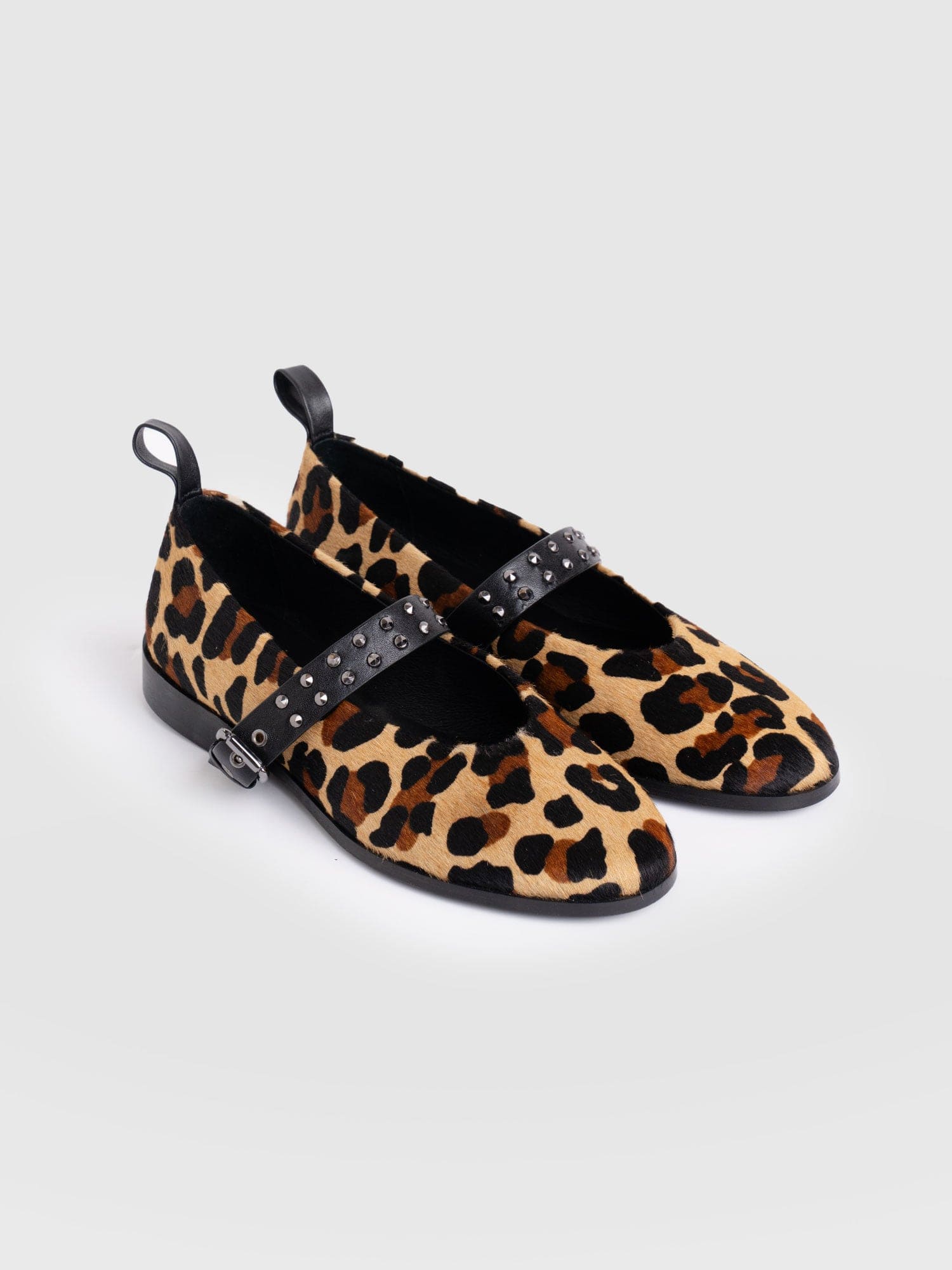 Vega Studded Ballerina Flats - Leopard - Women's Shoes | Saint + Sofia? EU