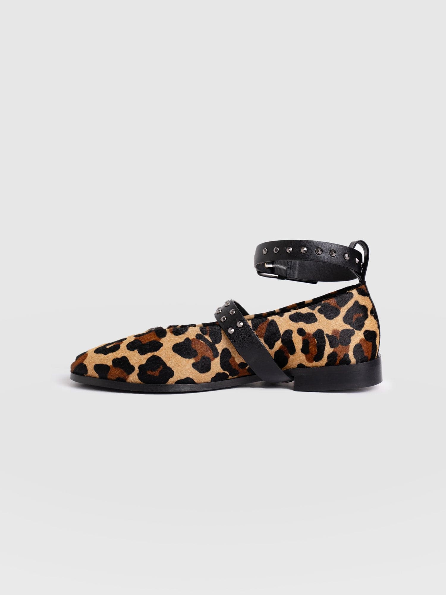 Vega Studded Ballerina Flats - Leopard - Women's Shoes | Saint + Sofia? EU