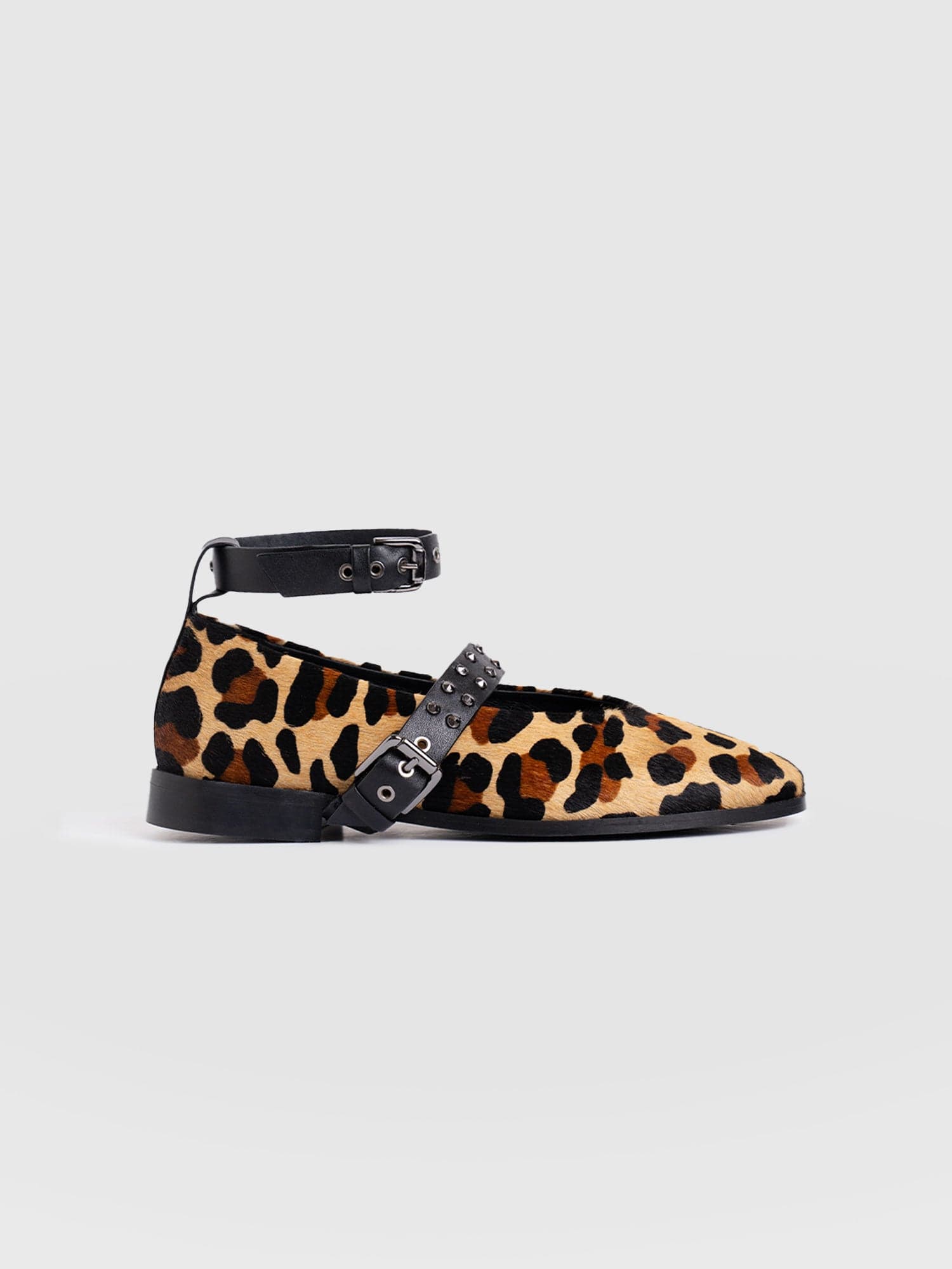 Vega Studded Ballerina Flats - Leopard - Women's Shoes | Saint + Sofia? EU