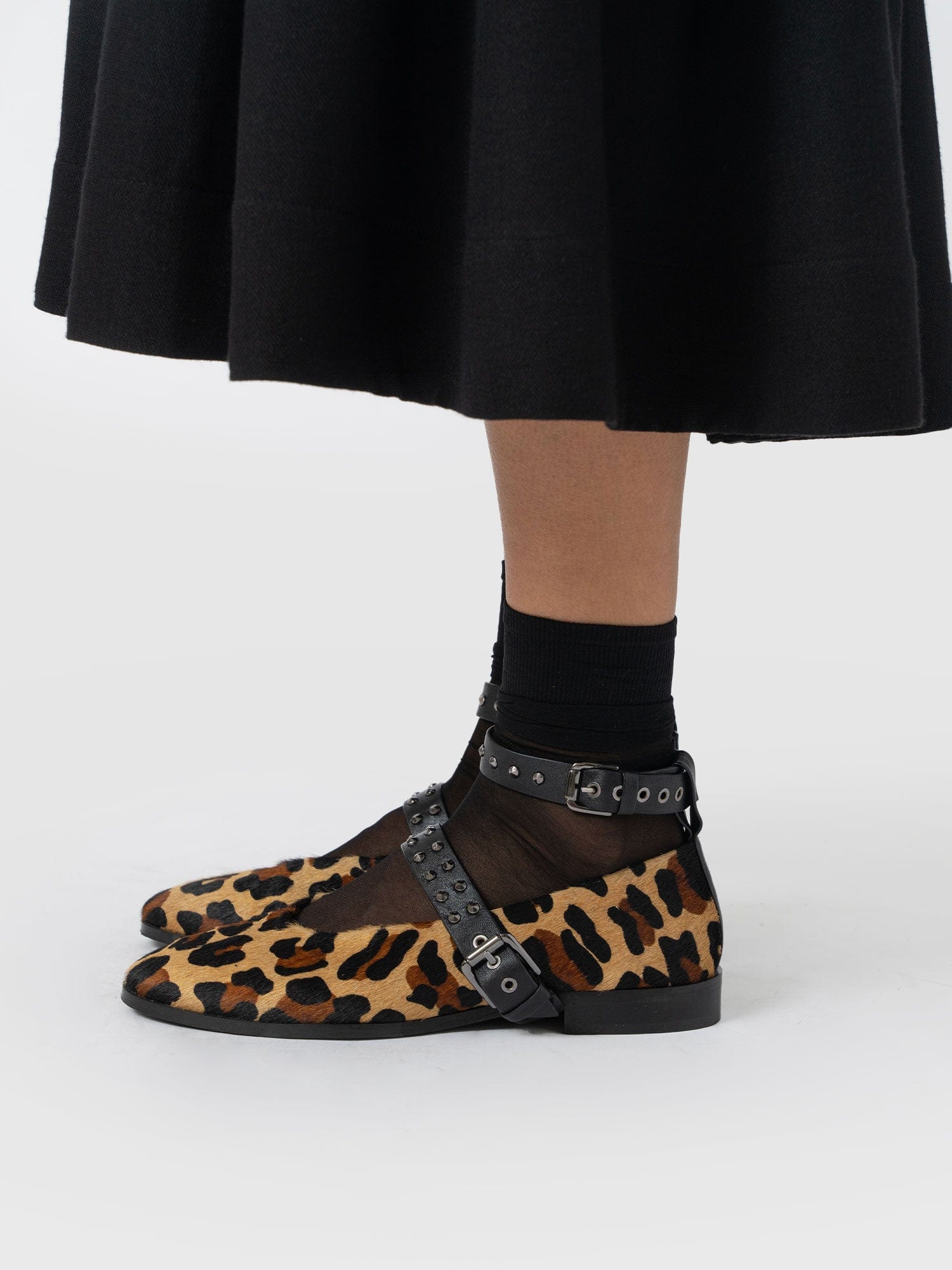 Vega Studded Ballerina Flats - Leopard - Women's Shoes | Saint + Sofia? EU