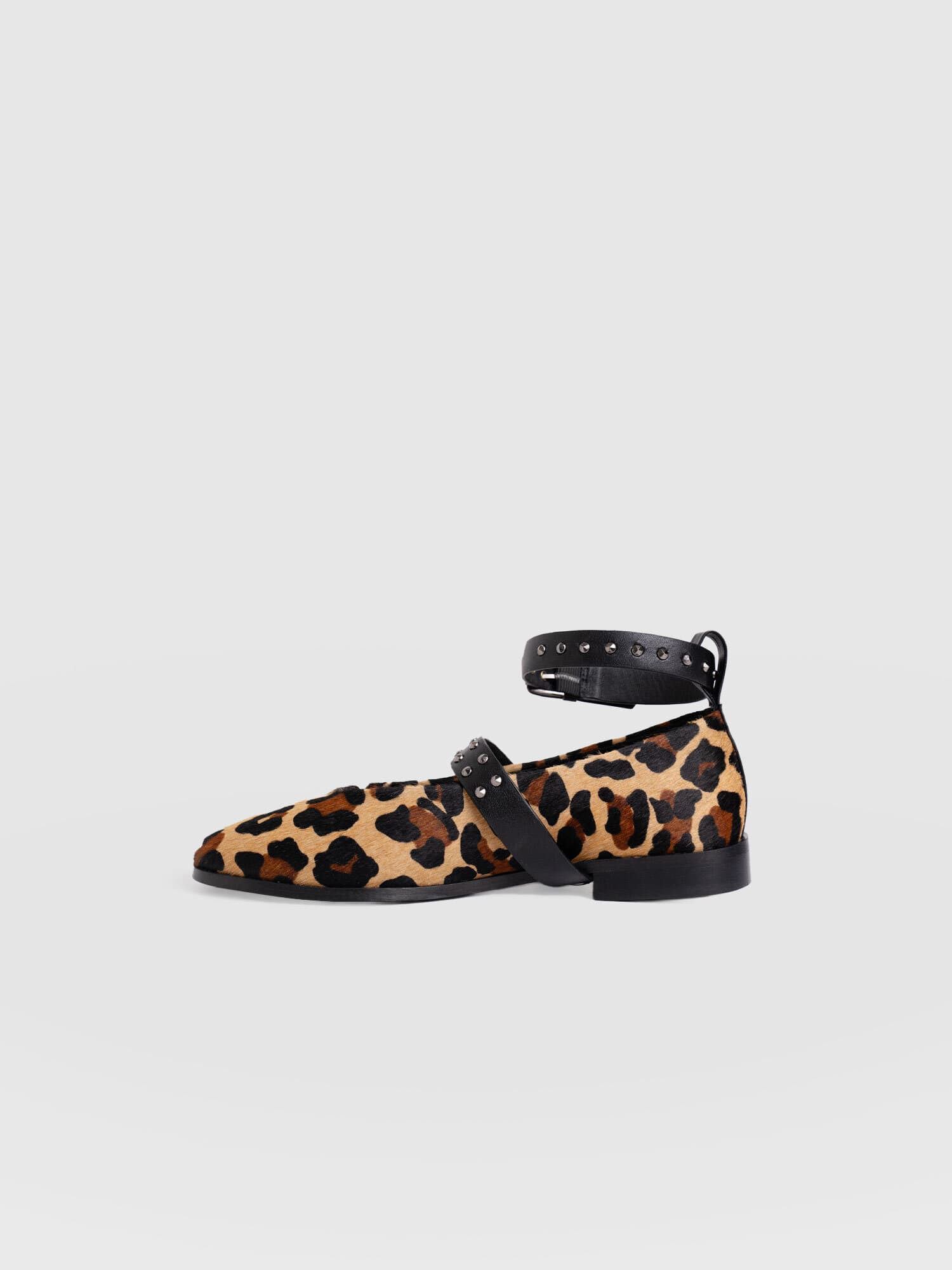 Vega Studded Ballerina Flats - Leopard - Women's Shoes | Saint + Sofia? EU