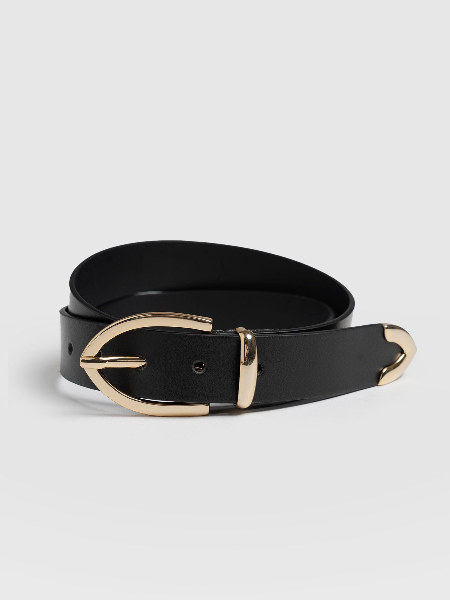 Victory Belt Black - Leather Belt | Saint + Sofia® UK