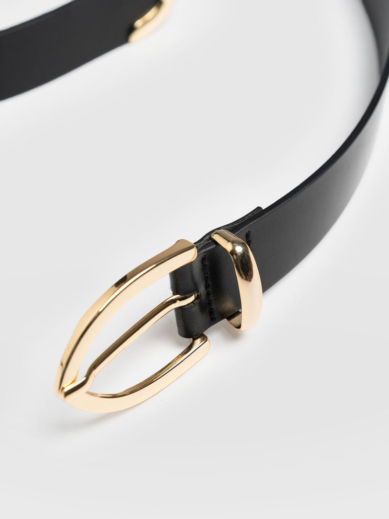 Victory Belt Black - Leather Belt | Saint + Sofia® UK