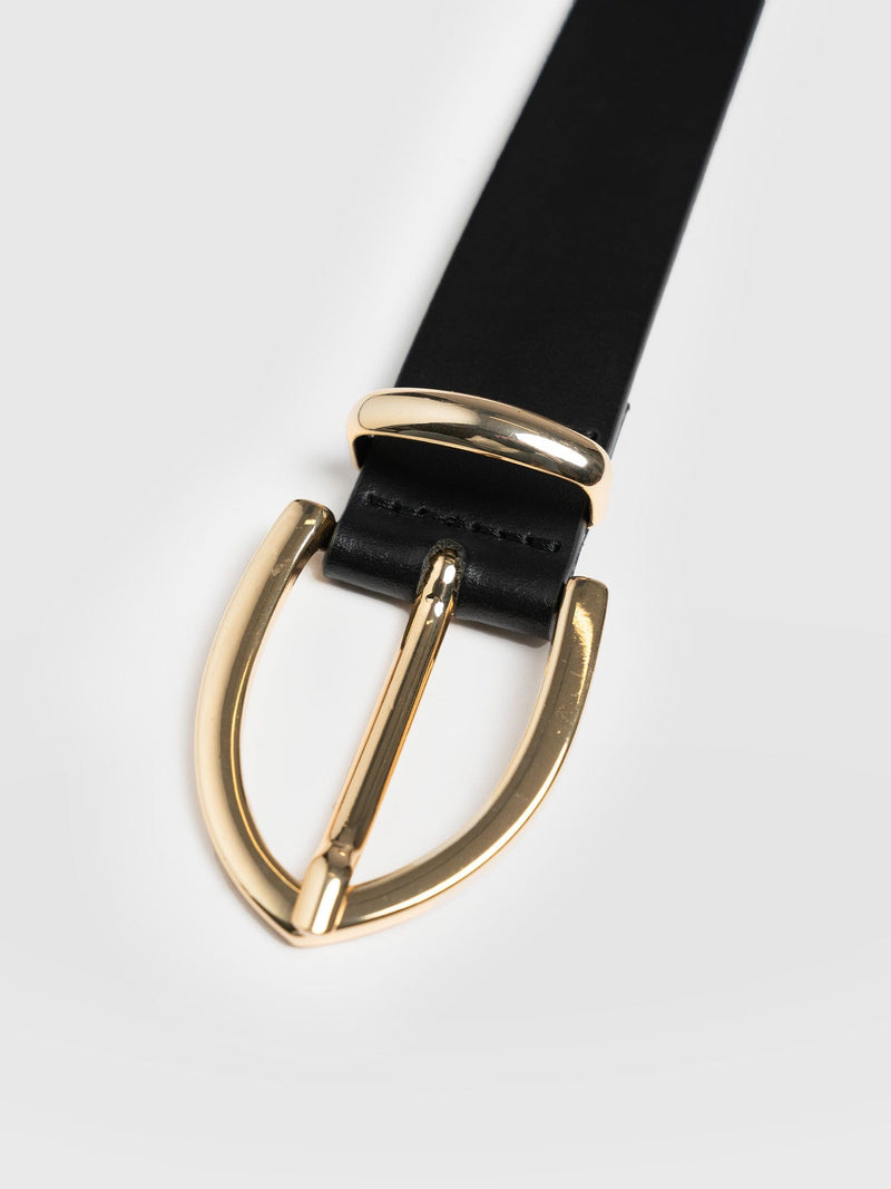 Victory Belt Black - Leather Belt | Saint + Sofia® UK