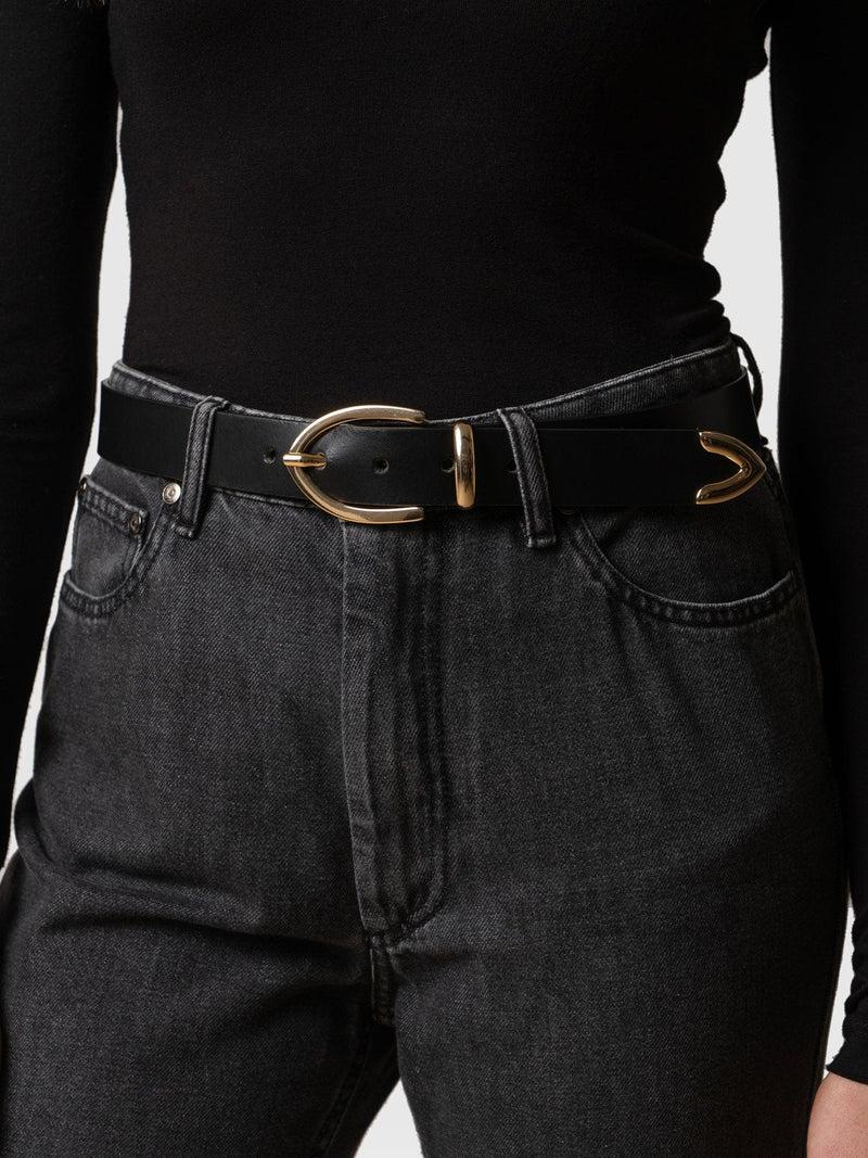 Victory Belt Black - Leather Belts | Saint + Sofia® EU