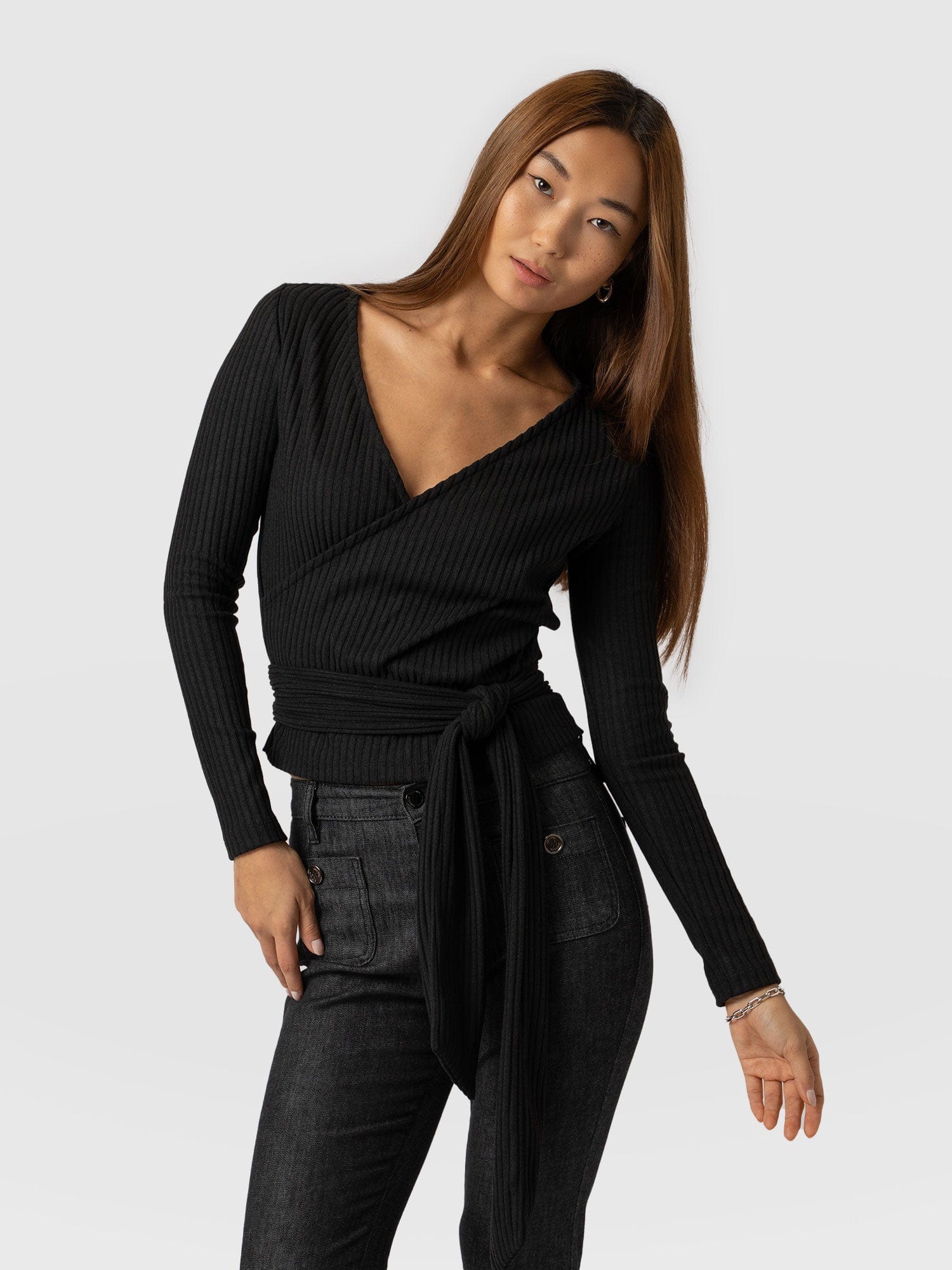 Victory Rib Top Black - Women's Tops | Saint + Sofia® EU