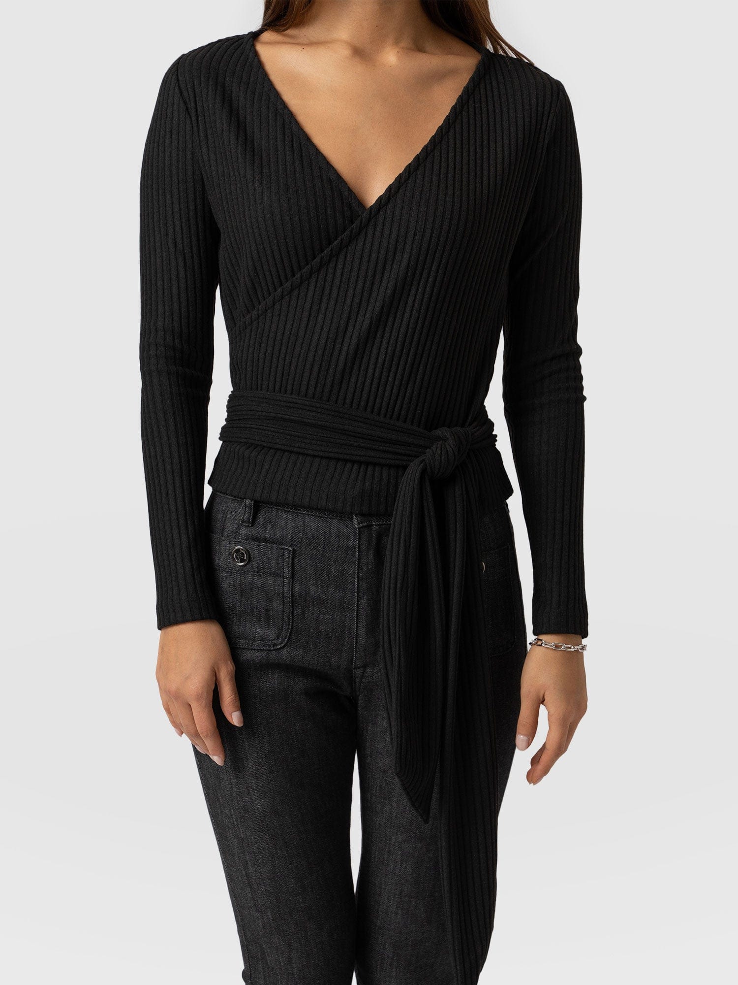Victory Rib Top Black - Women's Tops | Saint + Sofia® EU