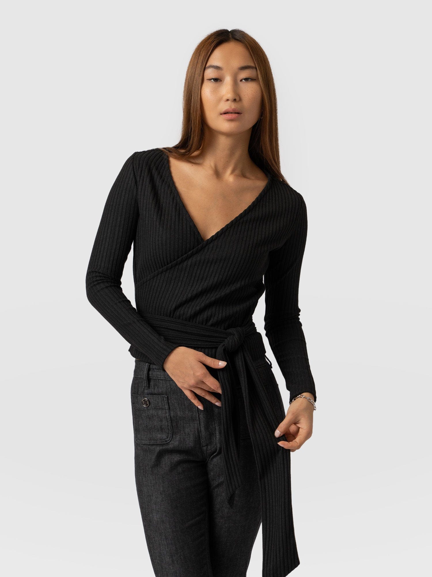 Victory Rib Top Black - Women's Tops | Saint + Sofia® EU