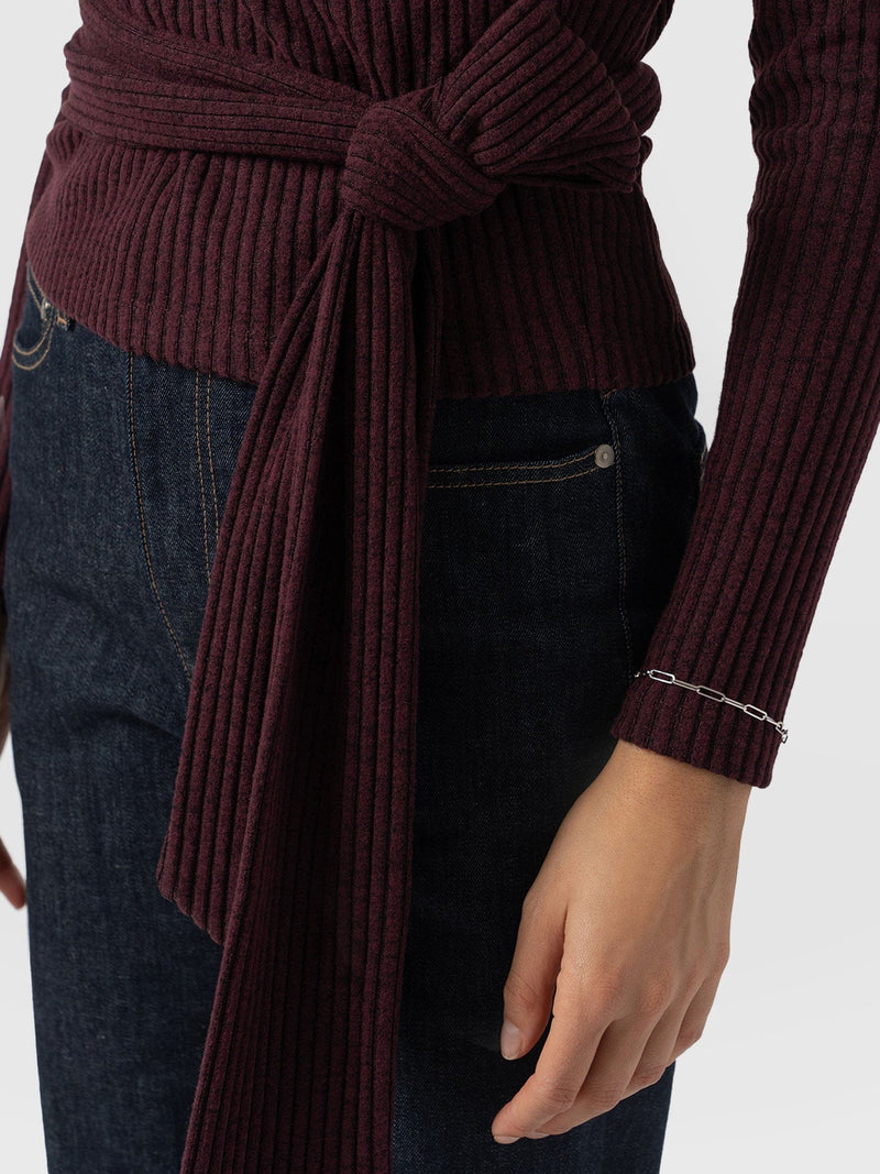 Victory Rib Top Burgundy - Women's Tops | Saint + Sofia® EU