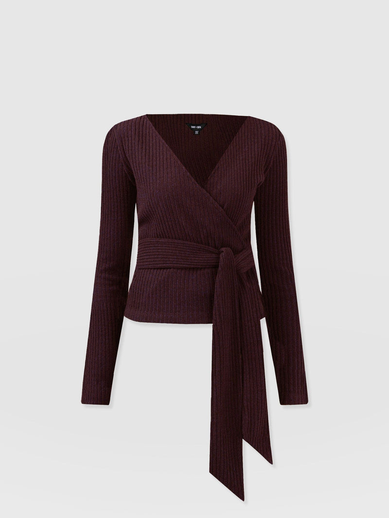 Victory Rib Top Burgundy - Women's Tops | Saint + Sofia® EU