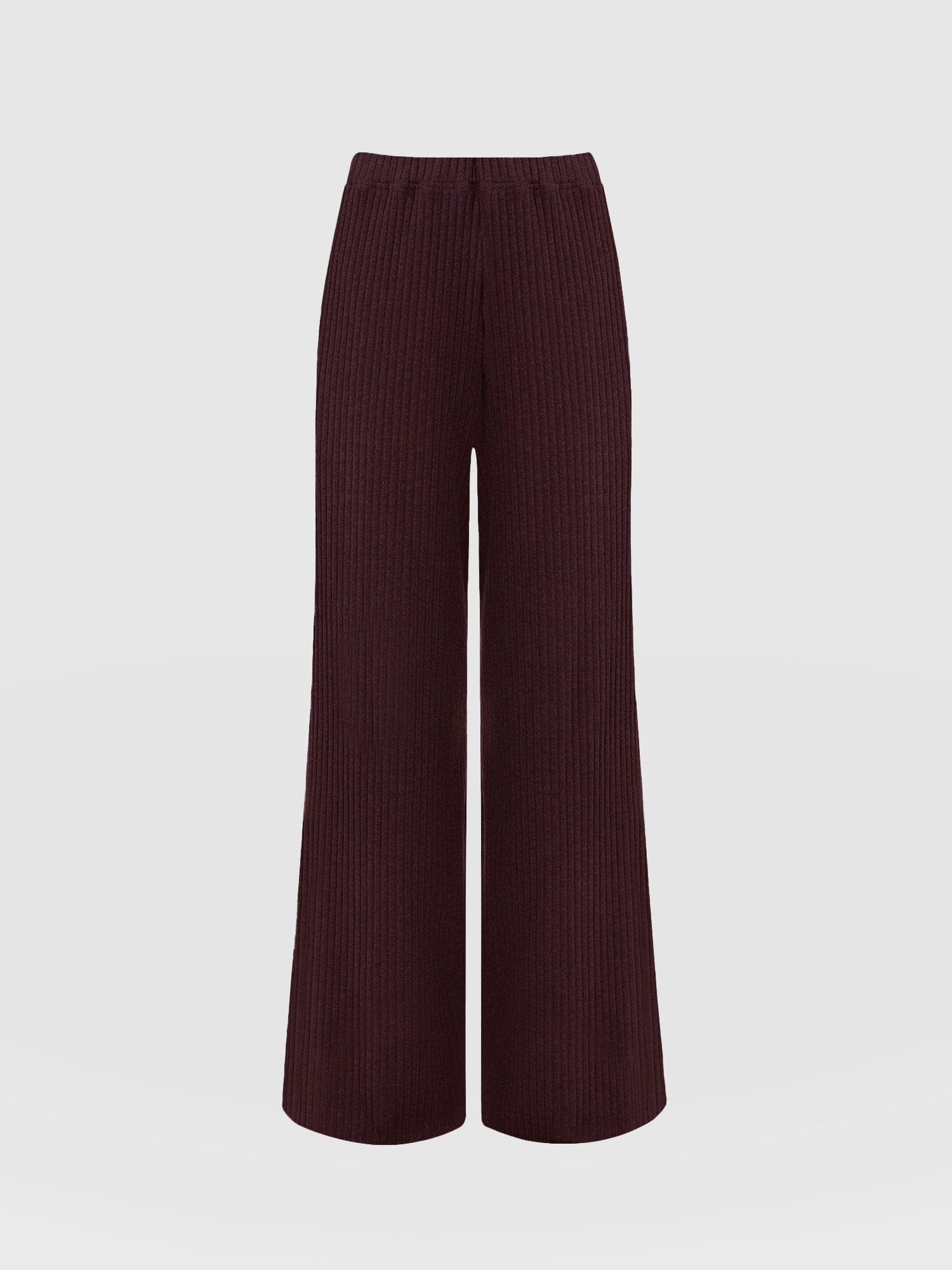 Victory Rib Wide Leg Pant Burgundy - Women's Trousers | Saint + Sofia® EU