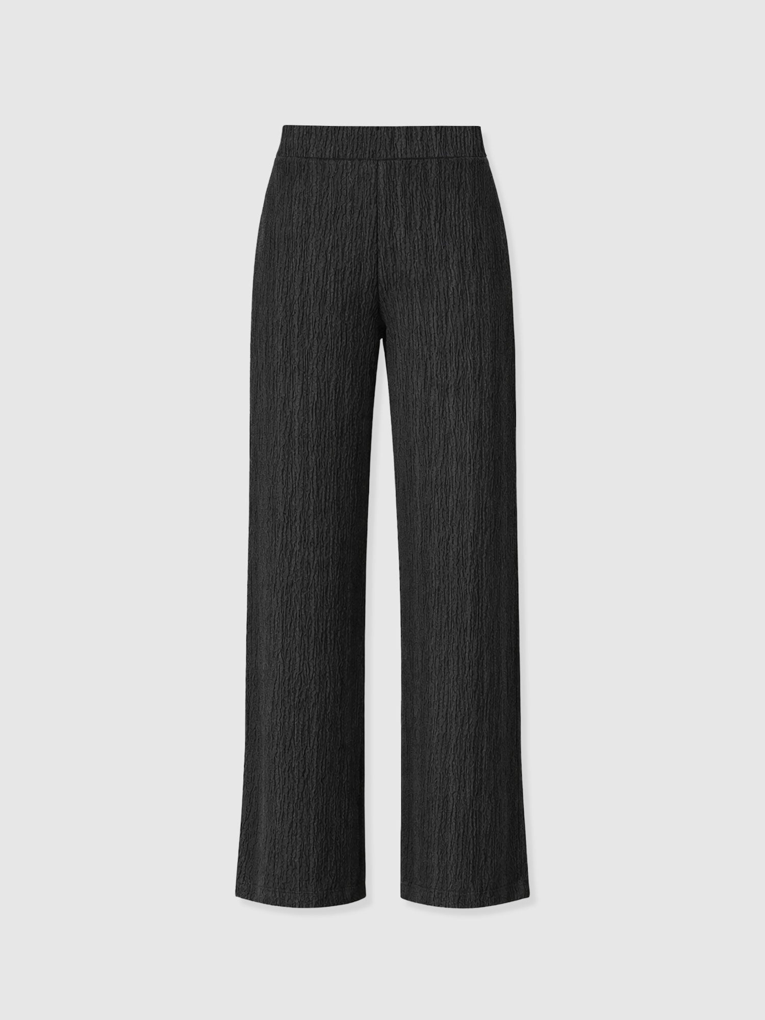 Victory Straight Leg Pant - Black Textured - Women's Trousers | Saint + Sofia® EU