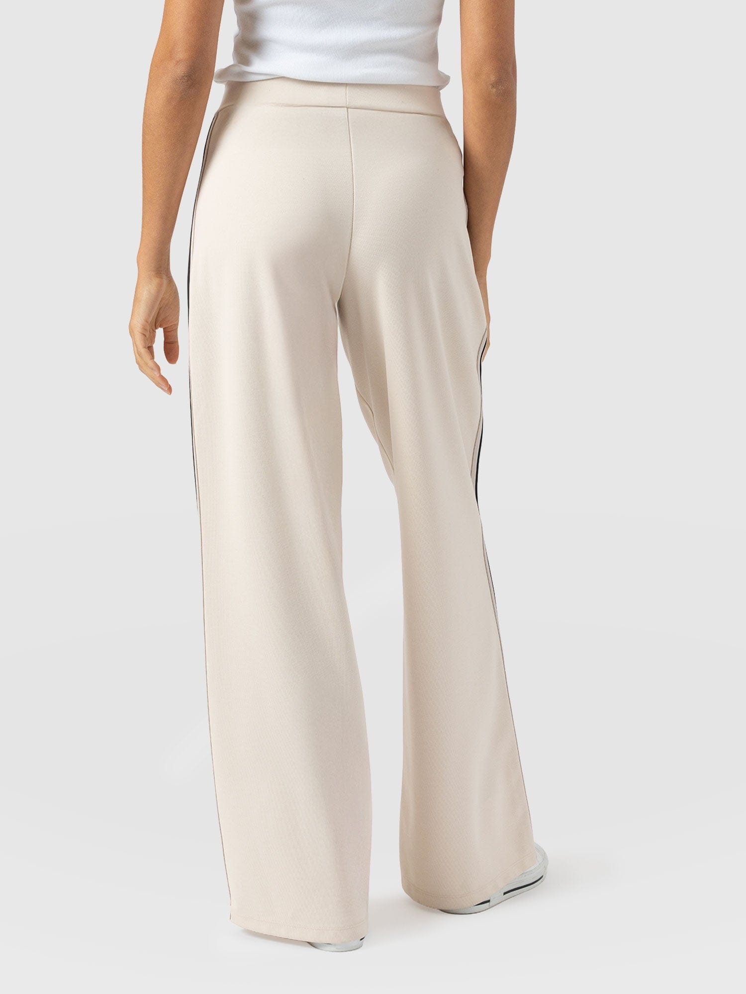 Victory Straight Leg Pant - Cream - Black Stripe - Women's Trousers | Saint + Sofia® EU