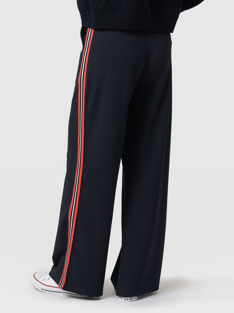 Victory Straight Leg Pant Navy/Red Stripe - Women's Trousers | Saint + Sofia® EU