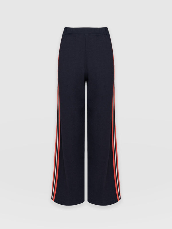 Victory Straight Leg Pant Navy/Red Stripe - Women's Trousers | Saint + Sofia® EU