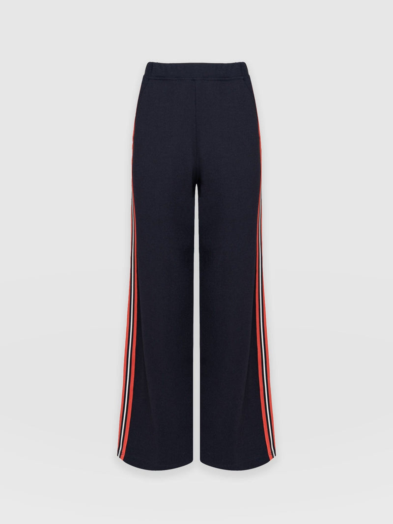 Victory Straight Leg Pant Navy/Red Stripe - Women's Trousers | Saint + Sofia® EU