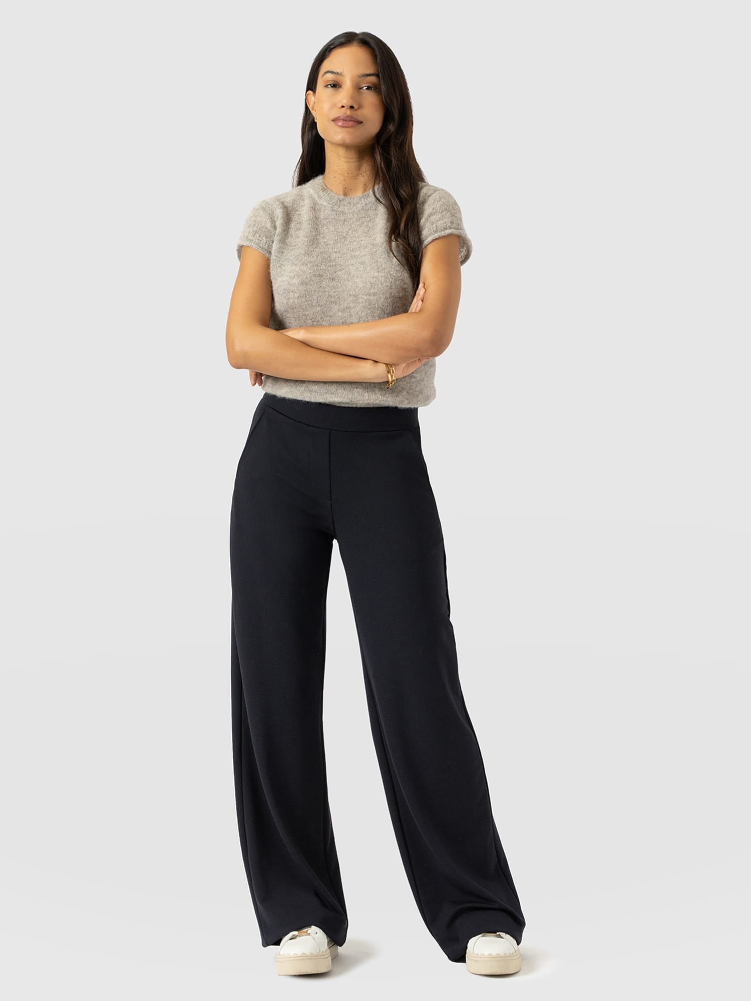 Victory Straight Leg Pant - Navy - Women's Trousers | Saint + Sofia® EU