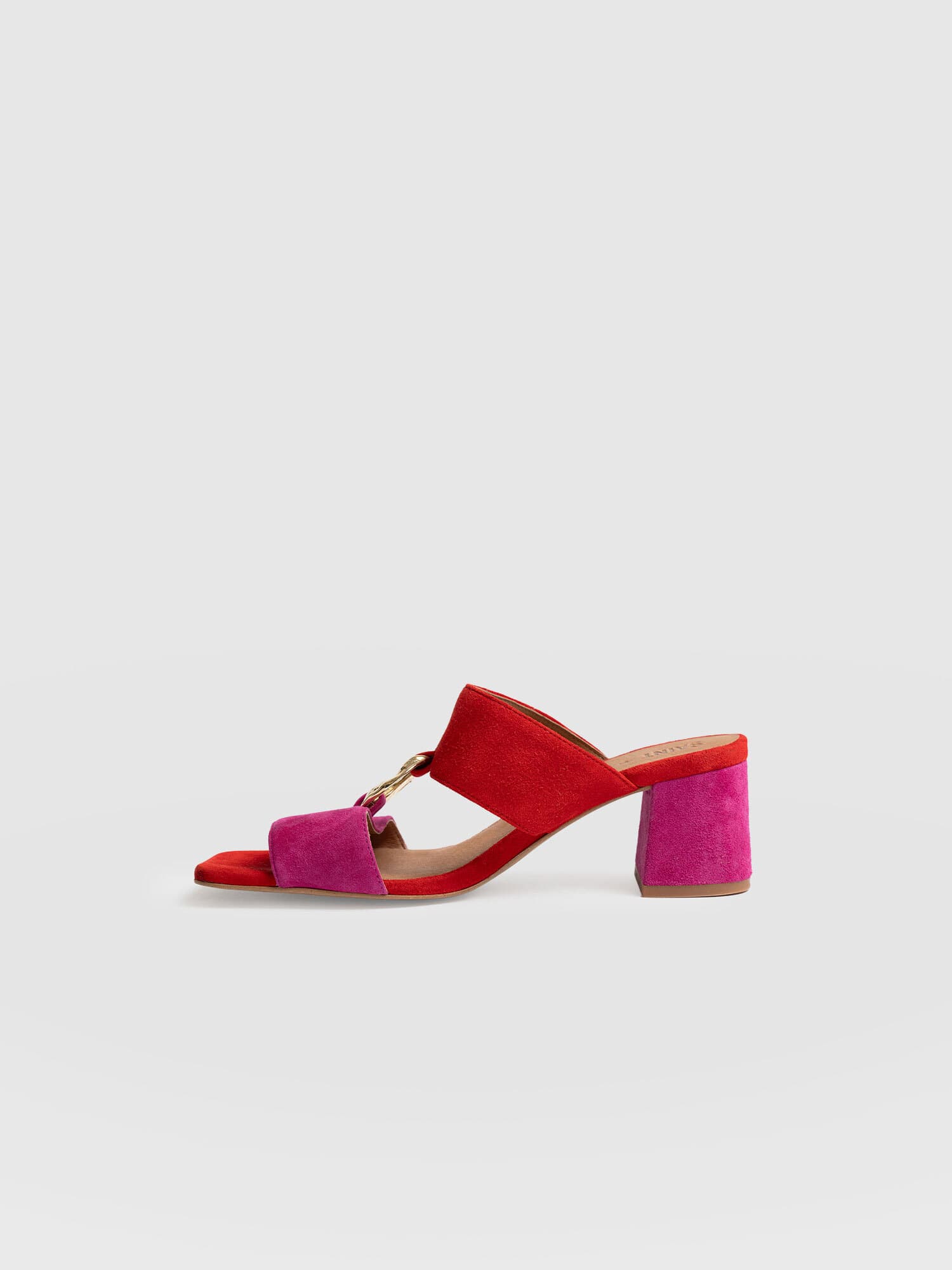Vivienne Heeled Mules - Pink/Red - Women's Shoes | Saint + Sofia® EU