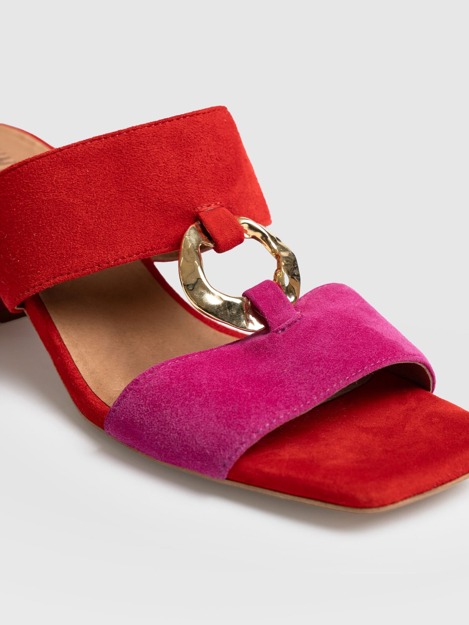 Vivienne Heeled Mules - Pink/Red - Women's Shoes | Saint + Sofia® EU