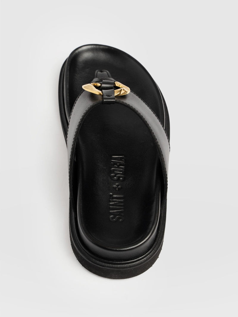 Vivienne Slides - Black - Women's Shoes | Saint + Sofia® EU