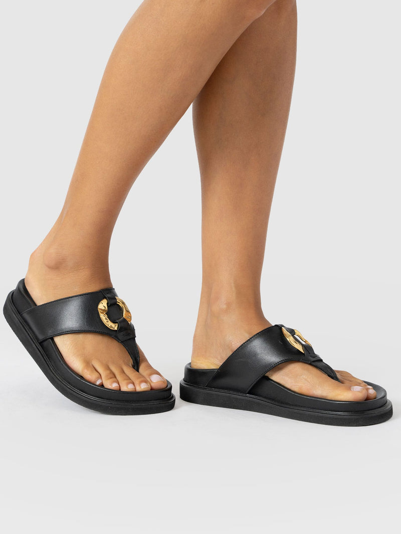 Vivienne Slides - Black - Women's Shoes | Saint + Sofia® EU