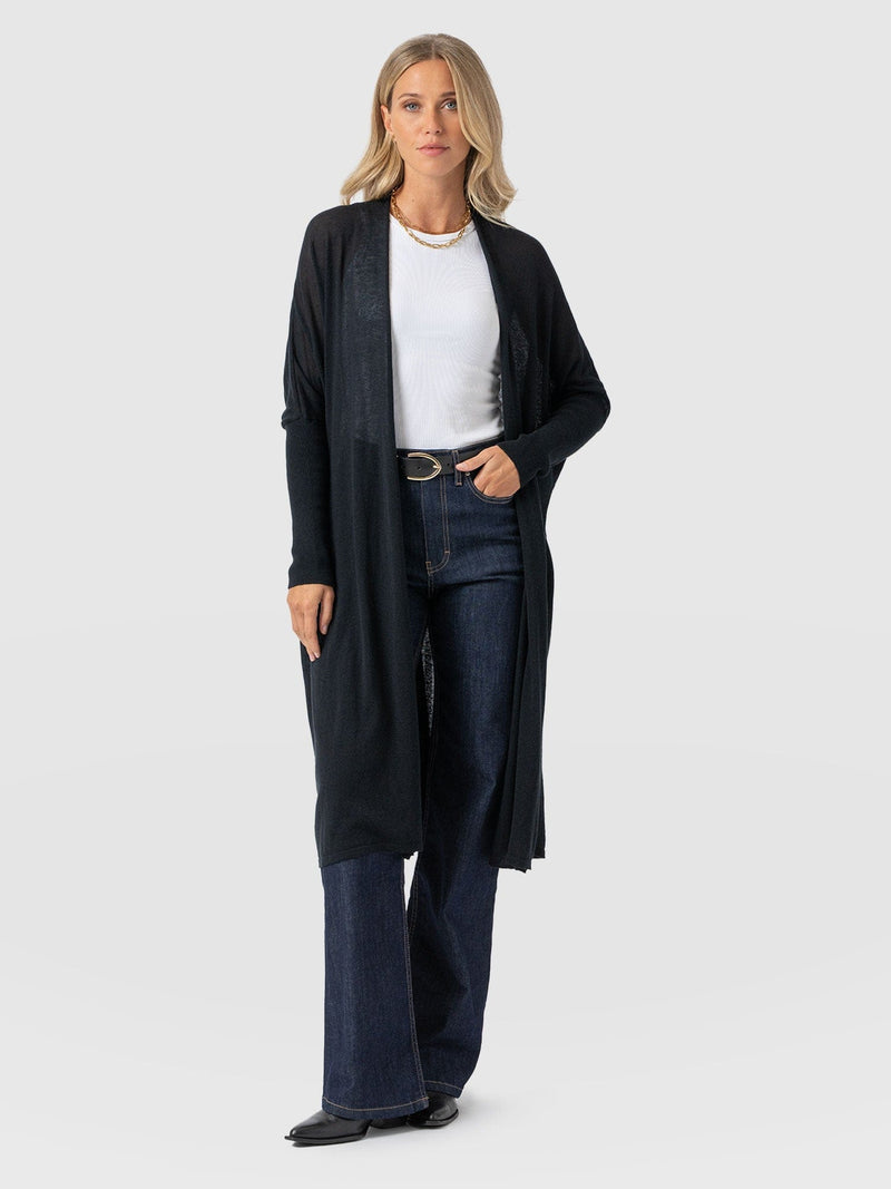 Waterfall Cardigan - Black - Women's Cardigans | Saint + Sofia® EU