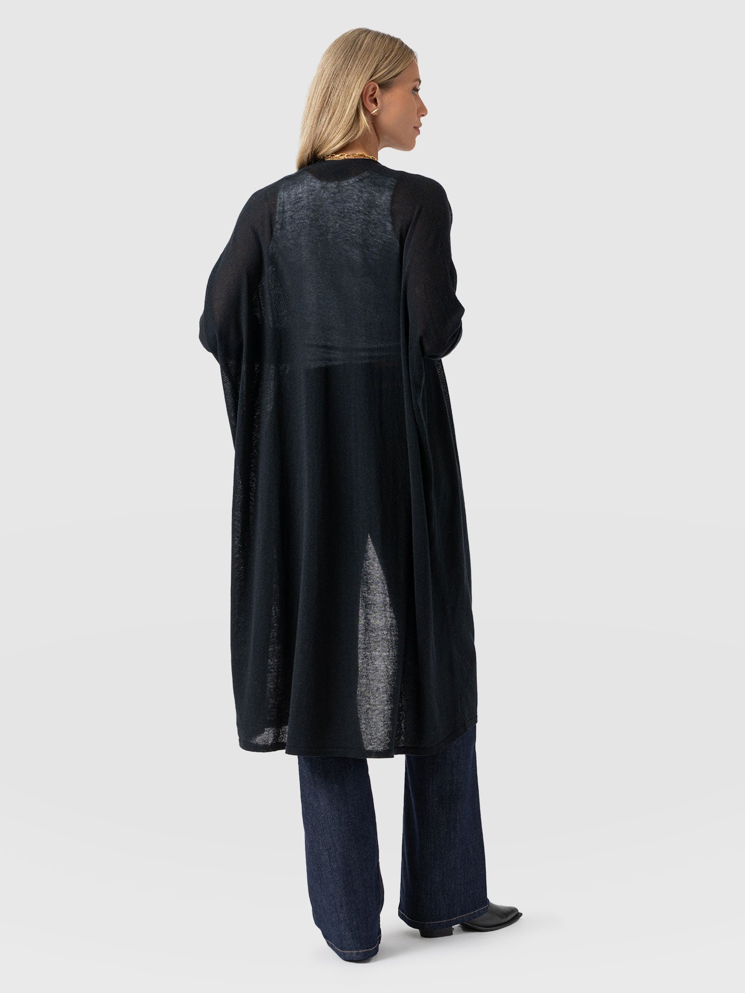 Waterfall Cardigan - Black - Women's Cardigans | Saint + Sofia® EU