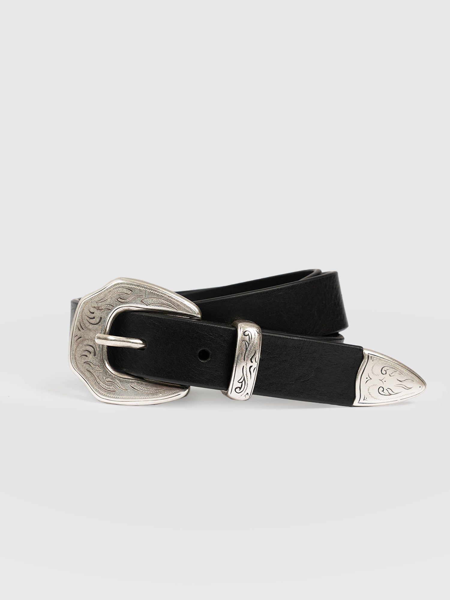 Western Belt Black - Leather Belts | Saint + Sofia® EU