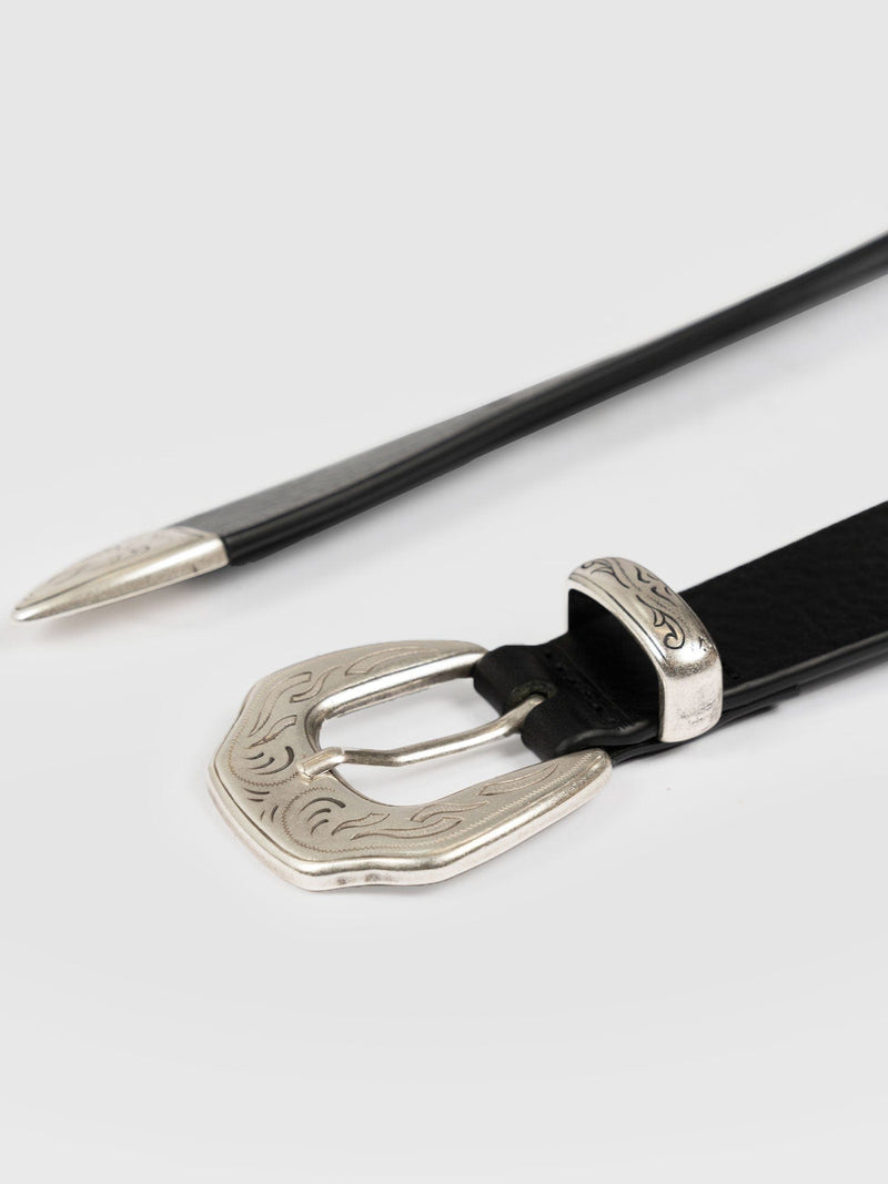 Western Belt Black - Leather Belts | Saint + Sofia® EU