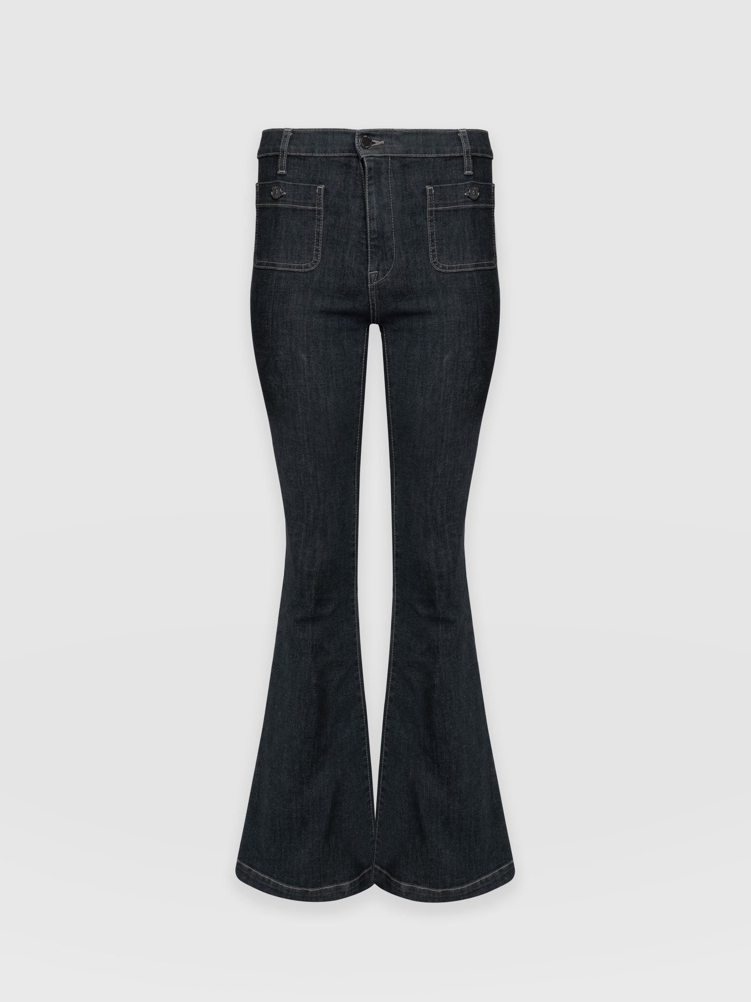 Wide Leg Jeans - Black Wash