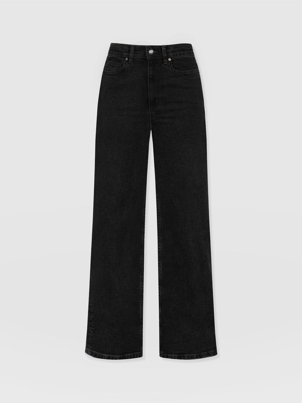 Wide Leg Jean - Black - Women's Denims | Saint + Sofia® EU