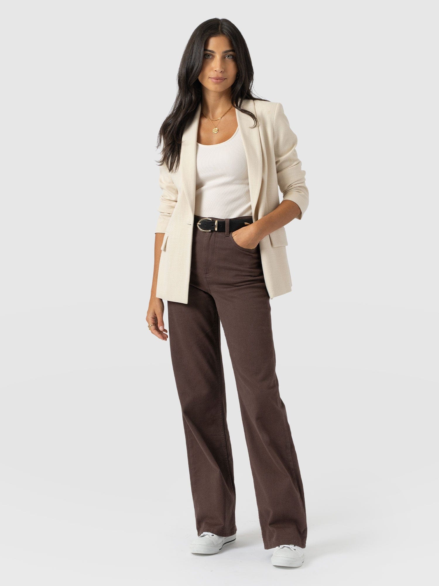 Wide Leg Jean - Brown - Women's Jeans | Saint + Sofia® EU