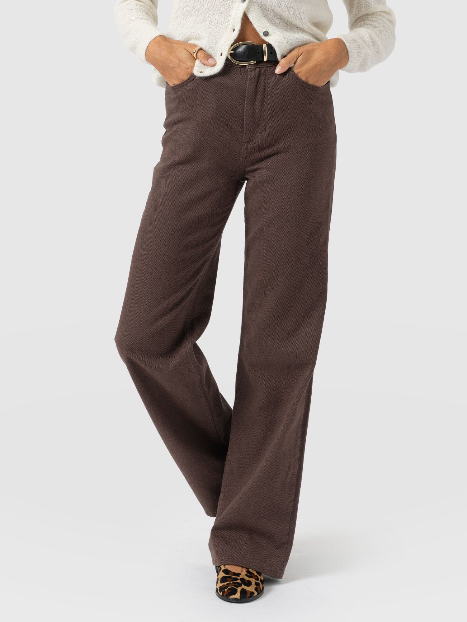 Wide Leg Jean - Brown - Women's Jeans | Saint + Sofia® EU