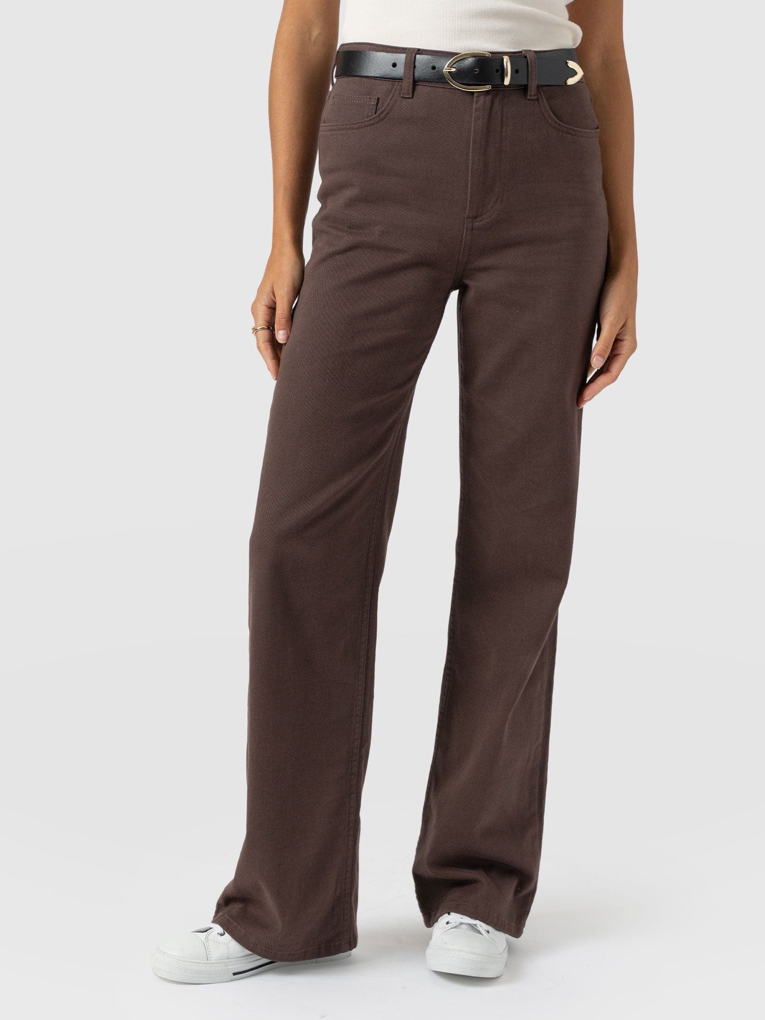 Wide Leg Jean - Brown - Women's Jeans | Saint + Sofia® EU